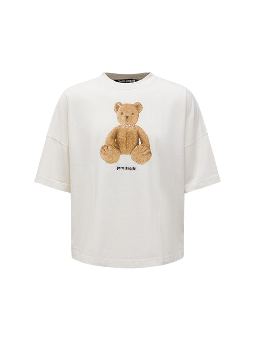 Palm Angels t-shirt Jersey- logo Teddy - Nero/Beige PE26
