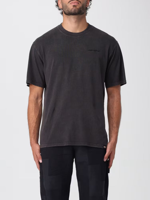 Dickies T-Shirt Uomo Nera Logo Tono su Tono PE26