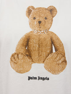 Palm Angels t-shirt Jersey- logo Teddy - Nero/Beige PE26