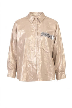 TENSIONE IN camicia paillette con tasca strass S26CG64TOR-PE26