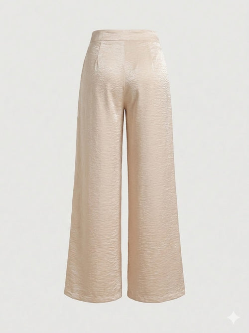 HAVE ONE Donna Pantalone Con Spacchi Laterali Panna-PE26