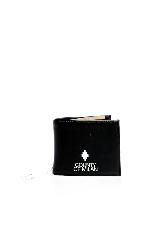 COUNTY OF MILAN Portafogli nera logo bianco – Uomo PE26