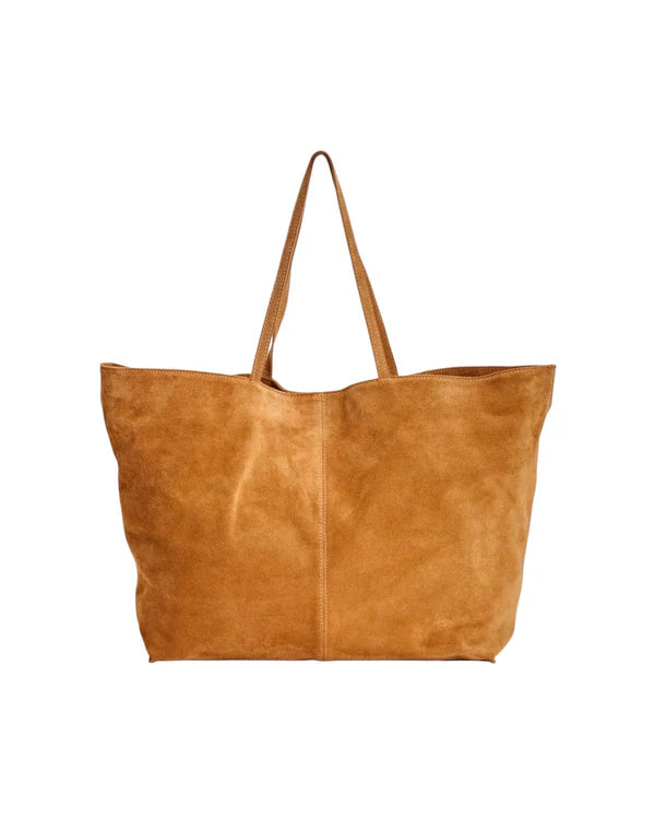 VICOLO Donna Borsa Oversize In Vera Pelle Scamosciata Khaki-PE26