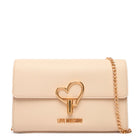 Love Moschino Borsa Con Logo oro a cuore Donna Avorio PE26