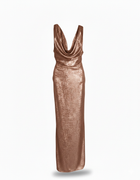 SILENCE LTD Donna Abito Lungo Plissettato