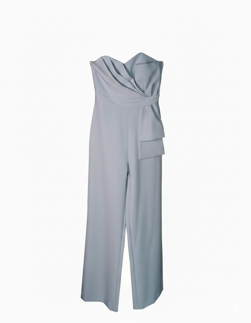 SILENCE LTD Donna Jumpsuit Bustier Elegante - Celeste Polvere