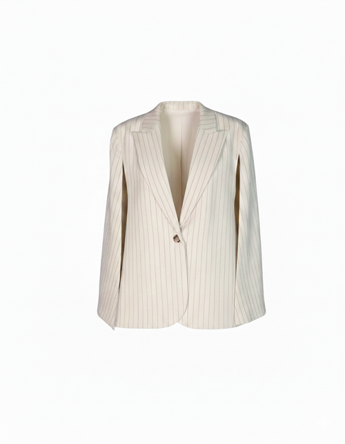 VICOLO Donna Giacca Gessata Effetto Mantello