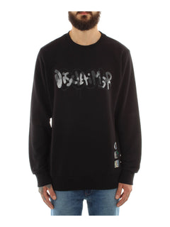 MAGLIA NERO CON LOGO IN GOMMA DISCLAIMER