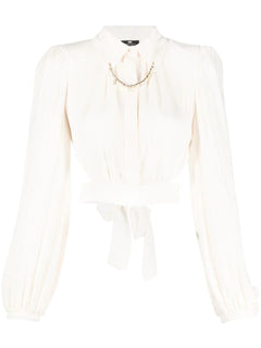 CAMICIA BURRO CON SCOLLO IMPORTANTE ELISABETTA FRANCHI