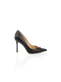 SCARPA NERO CON PLACCA LOGATA ELISABETTA FRANCHI
