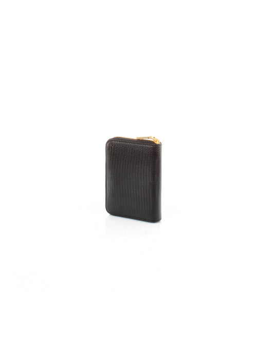 PORTAFOGLI NERO PICCOLO EFFETTO PELLE COCCODRILLO LOVE MOSCHINO