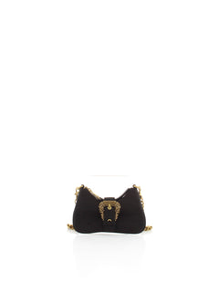 BORSA NERO MINI CON LOGO VERSACE JEANS COUTURE