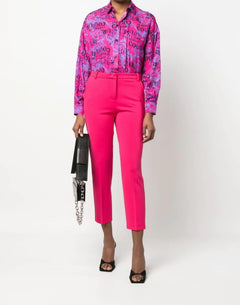 CAMICIA HOT PINK CON FANTASIA BAROCCA VERSACE JEANS COUTURE