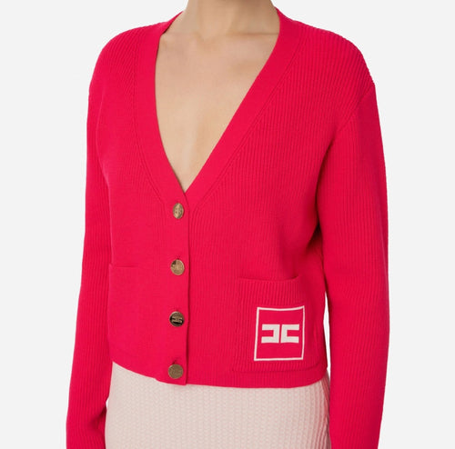 CARDIGAN FUXIA/BURRO CON BOTTONI ELISABETTA FRANCHI