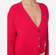 CARDIGAN FUXIA/BURRO CON BOTTONI ELISABETTA FRANCHI