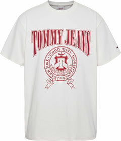T-SHIRT BIANCO CON STAMPA TOMMY HILFIGER JEANS
