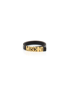 CINTURA NERO CON LOGO MOSCHINO COUTURE