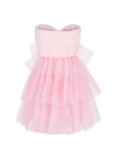 ABITO BABY ROSE CON FIOCCO IN TULLE ANIYE BY