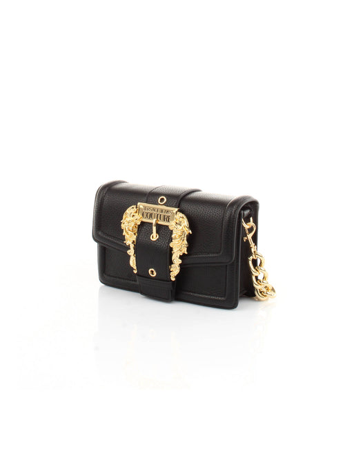 BORSA NERO MEDIA CON FIBBIONE E TRACOLLA VERSACE JEANS COUTURE
