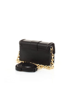 BORSA NERO MEDIA CON FIBBIONE E TRACOLLA VERSACE JEANS COUTURE