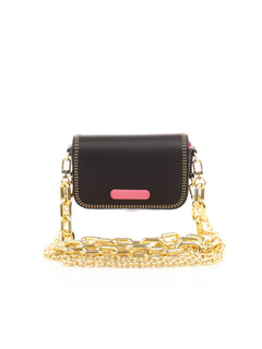 BORSA NERO MINI CON BORCHIE E DOPPIA TRACOLLA CHIARA FERRAGNI