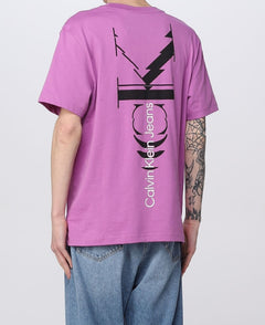 T-SHIRT IRIS ORCHID CON STAMPA LOGATA CALVIN KLEIN JEANS