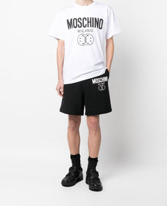 T-SHIRT BIANCO CON LOGO SMILE MOSCHINO COUTURE