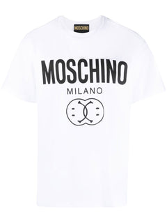 T-SHIRT BIANCO CON LOGO SMILE MOSCHINO COUTURE