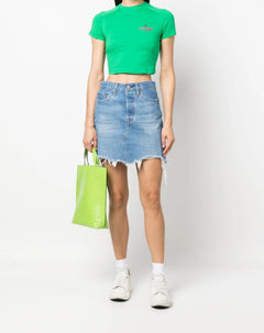 T-SHIRT VERDE CON LOGO STAMPATO CHIARA FERRAGNI