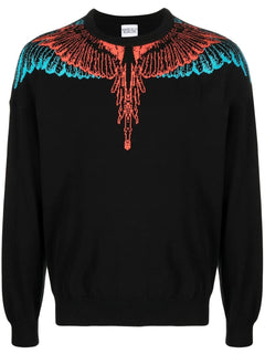 MAGLIA NERO/ROSSO CON ALI ICON  M ARCELO BURLON COUNTY OF MILAN