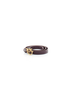 CINTURA VIOLA SOTTILE CON LOGO LOVE BIRDS PINKO