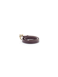 CINTURA VIOLA SOTTILE CON LOGO LOVE BIRDS PINKO