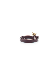 CINTURA VIOLA SOTTILE CON LOGO LOVE BIRDS PINKO