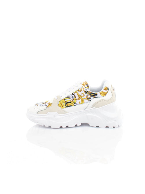 SCARPA BIANCO/ORO CON FANTASIA BAROCCA VERSACE JEANS COUTURE