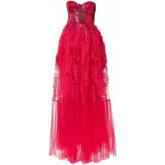 ABITO FUXIA IN TULLE RED CARPET ERLISABETTA FRANCHI
