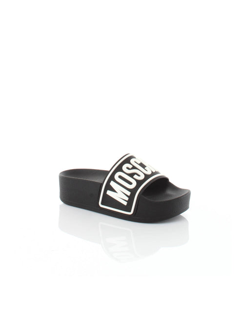 SCARPA NERO CON LOGO MOSCHINO COUTURE