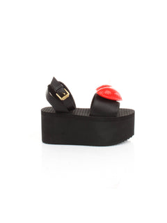 SCARPA NERO CON CUORE GONFIABILE MOSCHINO COUTURE