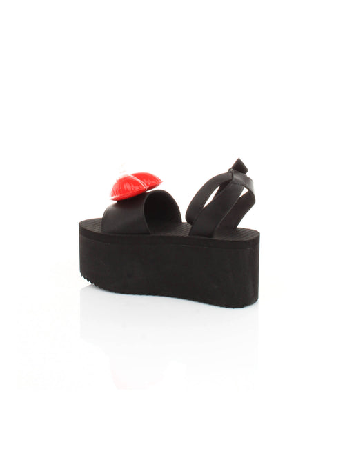 SCARPA NERO CON CUORE GONFIABILE MOSCHINO COUTURE