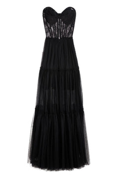 ABITO NERO IN TULLE ANIYE BY