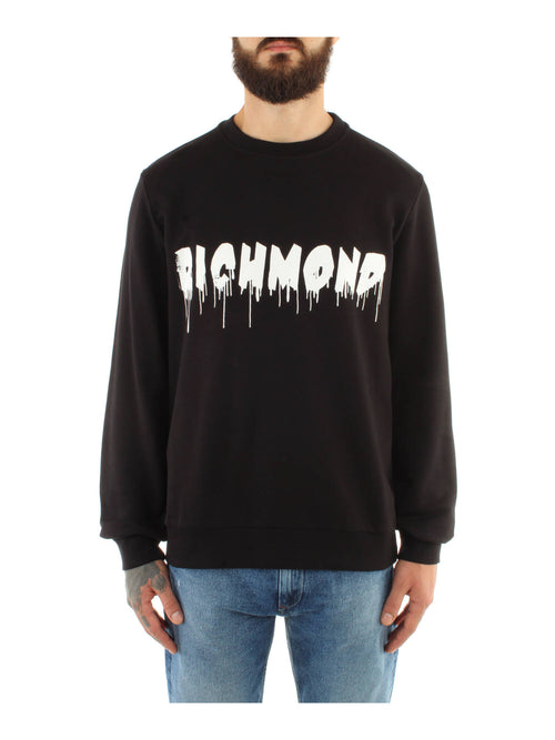MAGLIA NERO CON SCRITTA LOGATA JOHN RICHMOND