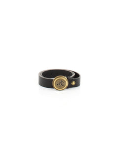 CINTURA NERO CON LOGO A CERCHIO VERSACE JEANS COUTURE