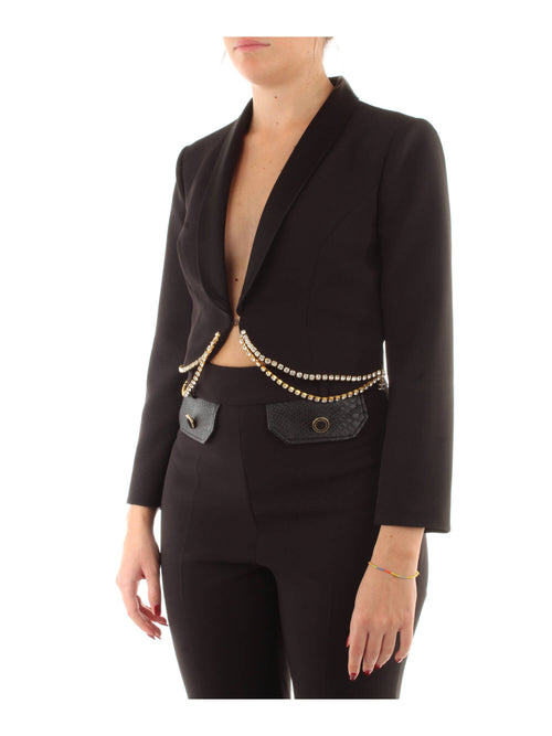 GIACCA NERO CON CATENELLA DIAMANTATA ELISABETTA FRANCHI