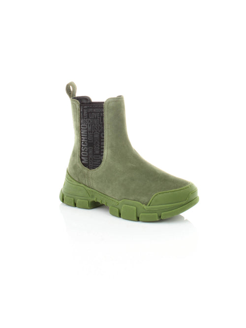 SCARPA VERDE BOTTIGLIA CON SUOLA GOMMATA LOVE MOSCHINO