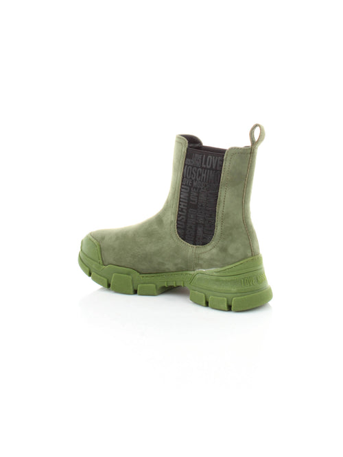 SCARPA VERDE BOTTIGLIA CON SUOLA GOMMATA LOVE MOSCHINO