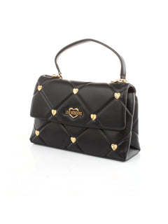BORSA NERO A MANO CON CUORI  E TRACOLLA LOVE MOSCHINO
