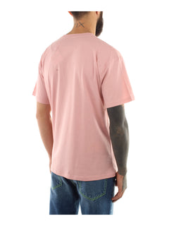 T-SHIRT ROSA CON LOGO CUCIKTO MOSCHINO COUTURE