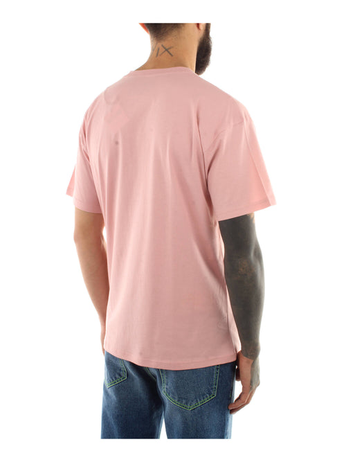 T-SHIRT ROSA CON LOGO CUCIKTO MOSCHINO COUTURE