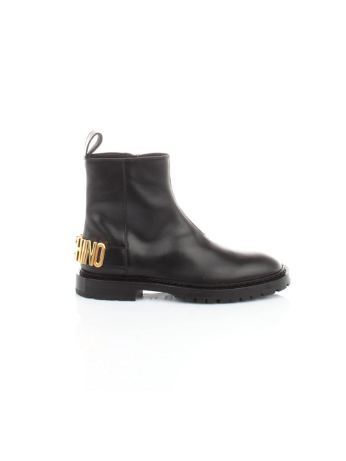 STIVALETTO NERO IN PELLE MOSCHINO COUTURE