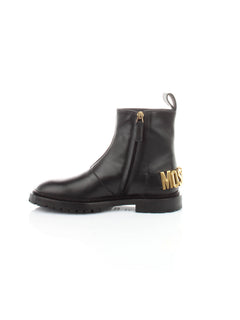 STIVALETTO NERO IN PELLE MOSCHINO COUTURE