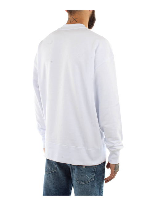 FELPA BIANCO CON STAMPA LOGATA MSGM